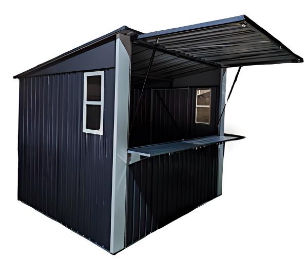 IBIZA 550 Metal Garden Kiosk with Serving Hatch
